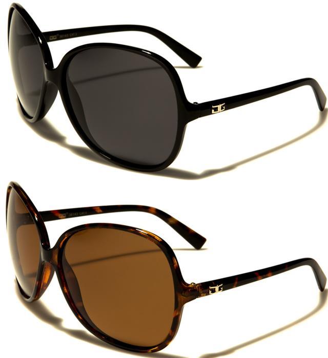 Women's CG Black Oversized Large Polarized Butterfly Oval