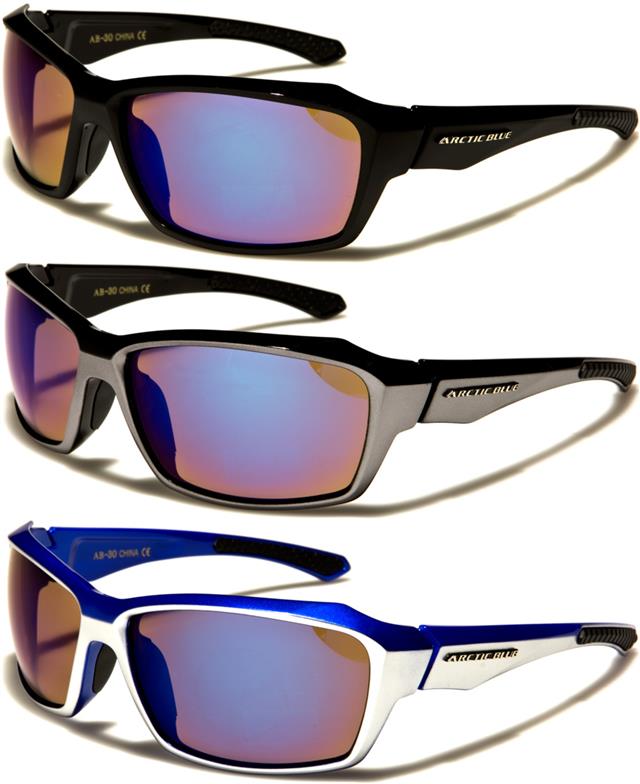 Arctic Blue Anti-Glare Blue Mirrored Sports Running Sunglasses