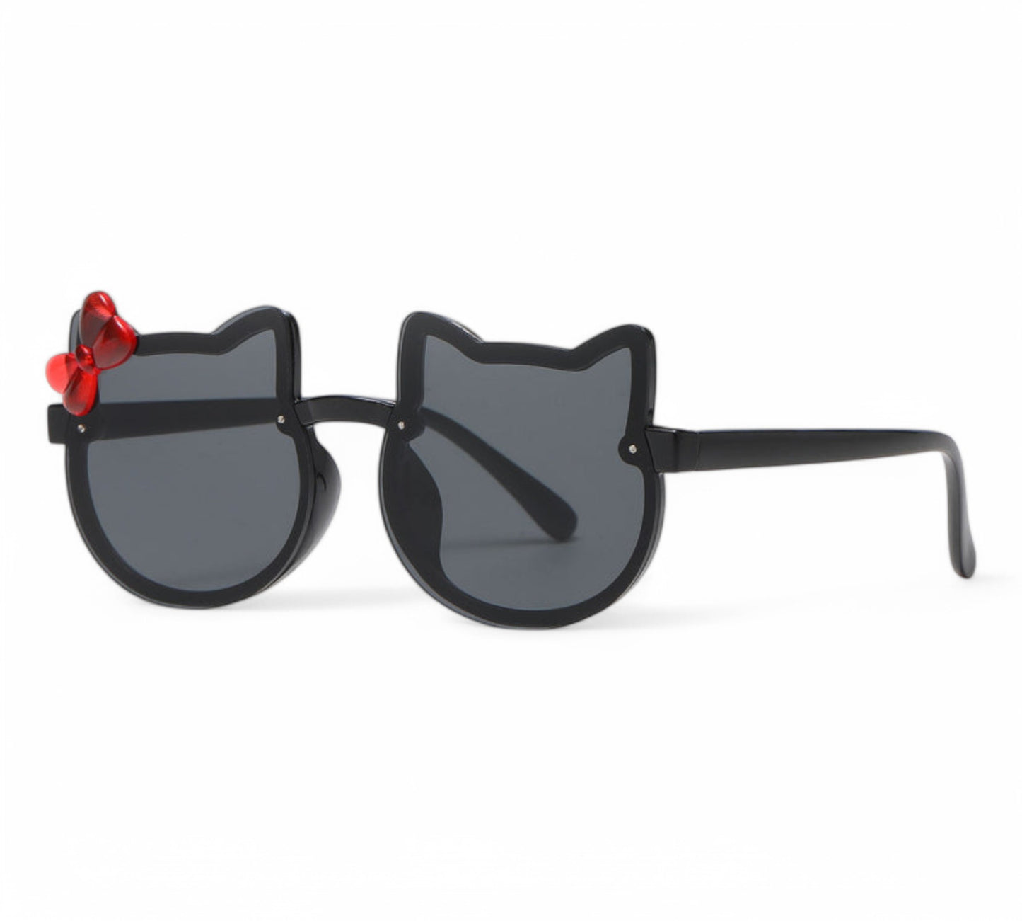 Girl's Children's Cartoon Round Cat Sunglasses with bow