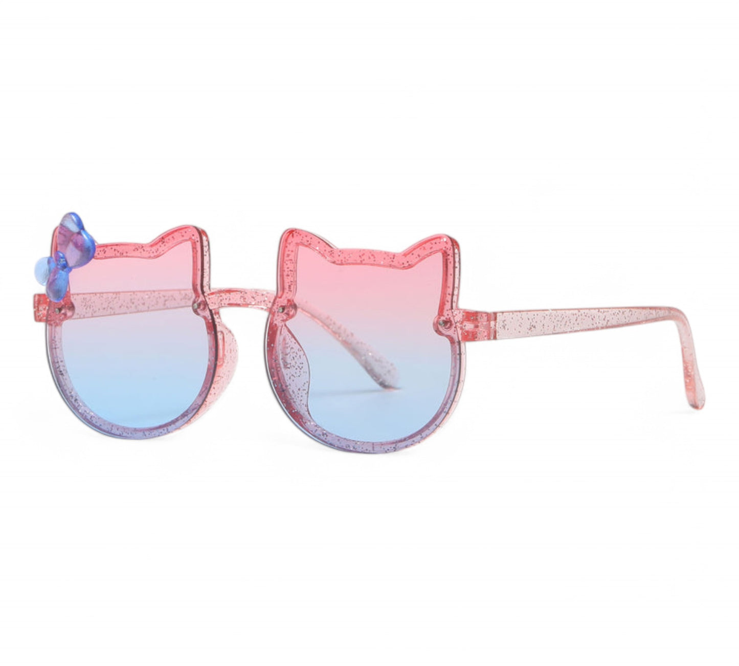 Girl's Children's Cartoon Round Cat Sunglasses with bow