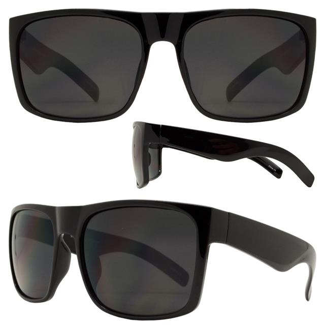 Mens Oversized black Classic sunglasses Large flat top frame with super dark lens UV400 Gloss Black Dark Black Lens Unbranded 7633-black-sd-oversized-wayfarer-sunglasses-black-gloss-with-super-dark-lenses-_2_39d6759f-d22e-47f1-88bc-f6824949f51b