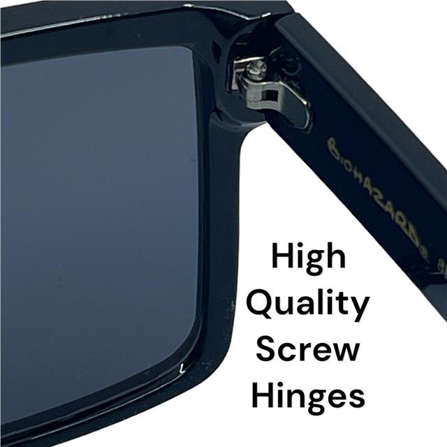 Oversized black shield sunglasses Biohazard flat top one piece lens UV400 Biohazard 8BZ66311-biohazard-shield-flat-top-sunglasses-with-accented-brow-bar-_4