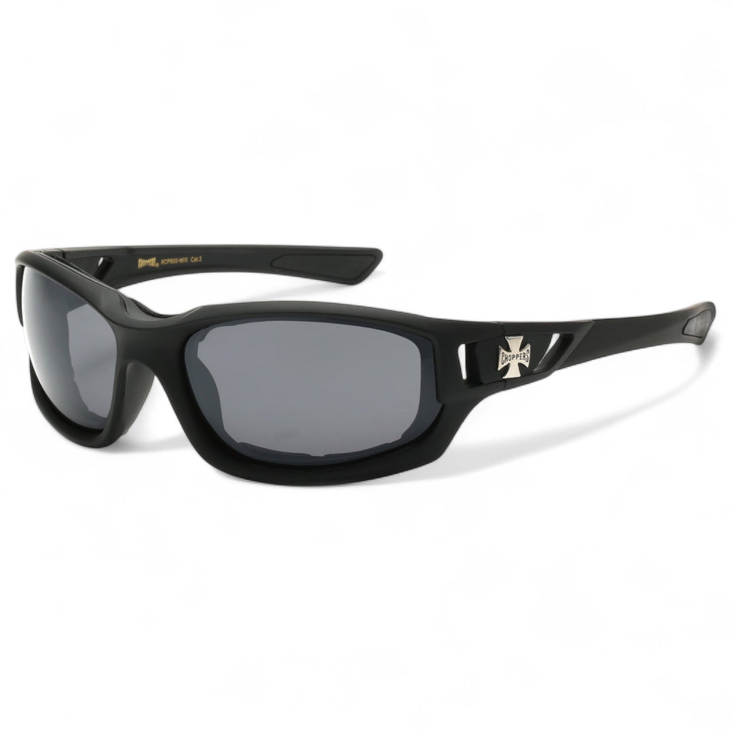 Choppers Motorcycle Padded Sunglasses Rider Goggles Choppers 8CP935-MIX-Choppers-motor-cycle-goggles_6 Black Smoke Lens {{ color }}