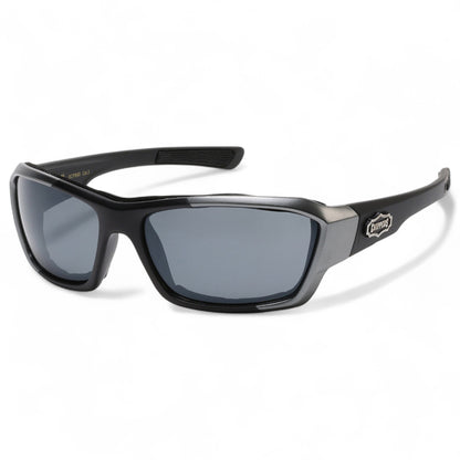 Choppers Motorcycle Padded Goggles Sunglasses Choppers 8CP940_Chopper-motor-cycle-goggles-with-foam-padding_6 Black Dark Grey Smoke Lens {{ color }}