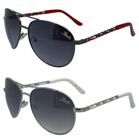 Designer Giselle Women's Pilot Sunglasses with Chain temples Giselle 8GSL28009-womens-giselle-aviator-sunglasses_4