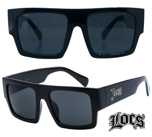 Locs Oversized Black Square Sunglasses