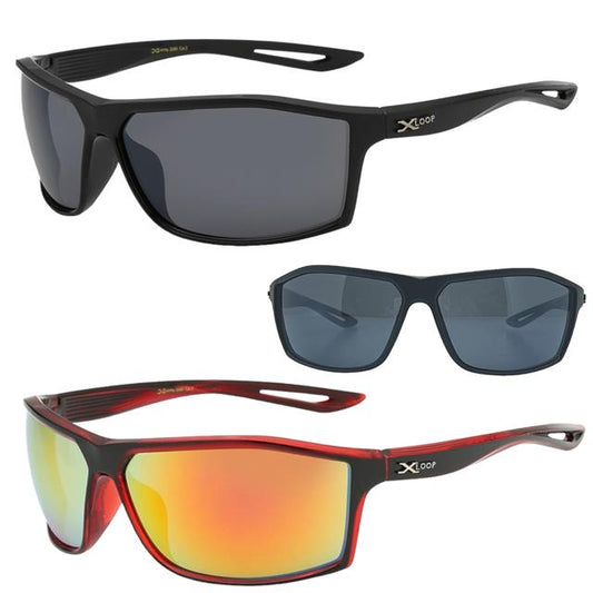 Men's Extreme sports Running Cycling Xloop Mirrored Sunglasses X-Loop 8X2586-Xloop-sports-mirror-wrap-sunglasses-_1