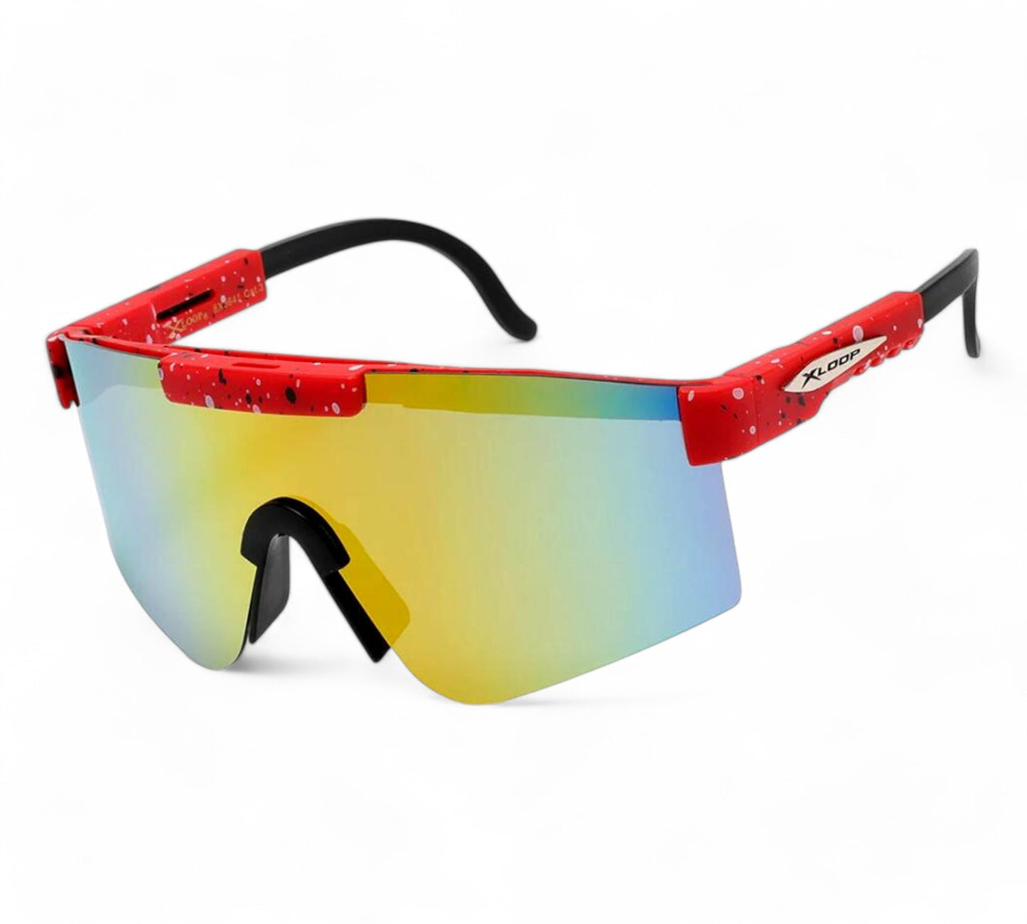 Oversized Black Semi-Rimless sports Running Cycling Xloop Sunglasses