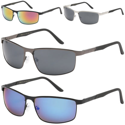 Men's Wrap around sports Xloop Mirrored Sunglasses X-Loop 8XL1468_XLOOP-METAL-SPORT-WRAP-SUNGLASSES_0_08a4b237-0376-4b5e-82c9-351d35a7798b {{ color }}