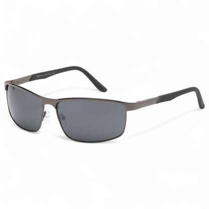 Men's Wrap around sports Xloop Mirrored Sunglasses X-Loop 8XL1468_XLOOP-METAL-SPORT-WRAP-SUNGLASSES_1_94c28a30-381e-4bd7-a8a2-b82e934dd325 Dark Grey Black Smoke lens {{ color }}
