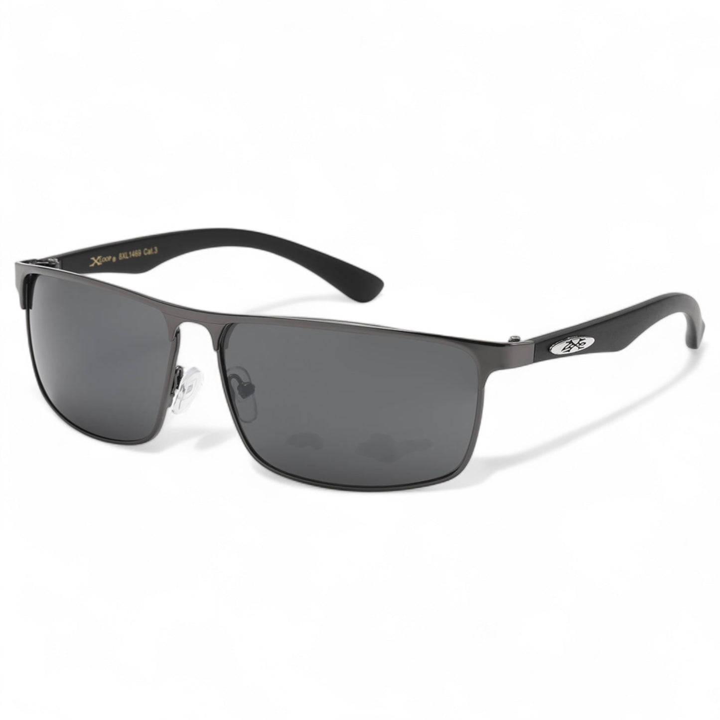 X-loop Sport Wrap around Mirrored Sunglasses X-Loop 8XL1469_X-LOOP-SPORTS-WRAP-AROUND-SUNGLASSES_3 Dark Grey Black Smoke lens {{ color }}