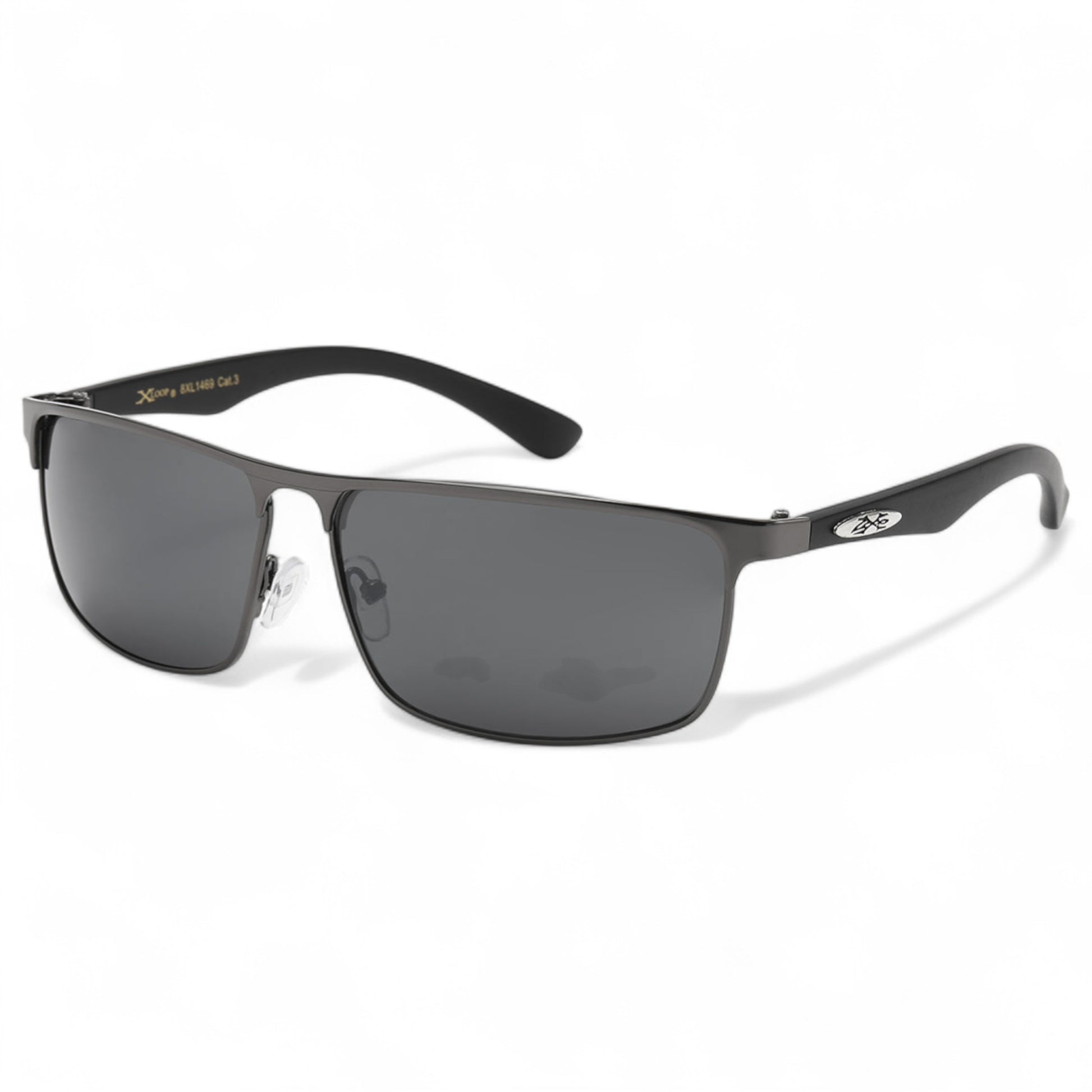 X-loop Sport Wrap around Mirrored Sunglasses X-Loop 8XL1469_X-LOOP-SPORTS-WRAP-AROUND-SUNGLASSES_3 Dark Grey Black Smoke lens {{ color }}
