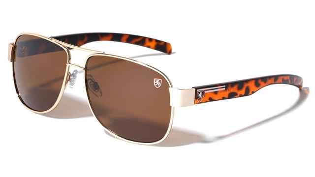 Khan Metal Pilot Sunglasses Designer Vintage Retro Shades Gold/Brown/Brown Lens Khan 8kn-2007-khan-metal-rectangle-aviators-sunglasses-03_42ef1726-e17a-4af3-b578-b0eff66d43d2