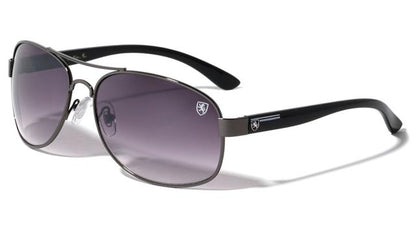 Vintage Retro Khan Pilot Designer Sunglasses Metal Gunmetal/Black/Smoke Gradient Lens Khan 8kn-2011-khan-metal-thin-temple-aviators-sunglasses-04_c79d7da6-a5d3-47fc-999c-38f9577696b0