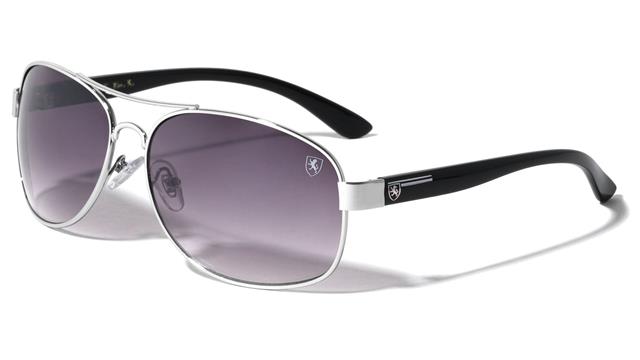 Vintage Retro Khan Pilot Designer Sunglasses Metal Silver/Black/Smoke Gradient Lens Khan 8kn-2011-khan-metal-thin-temple-aviators-sunglasses-06_f26f9ef0-98e3-48f1-9e15-e9549a449a44