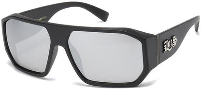 Locs Black Oversized wrap around Gansta Hip Hop Sunglasses Matt Black Silver Mirror Lens Locs Shades 8loc91183-mbrv-1_7b2a866e-3f1e-41d1-930d-13187cd5b47d