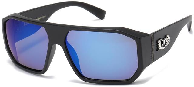 Locs Black Oversized wrap around Gansta Hip Hop Sunglasses Matt Black Blue Mirror Lens Locs Shades 8loc91183-mbrv-4_efce3f77-7d38-4306-8e3c-be16dd0c0f4f