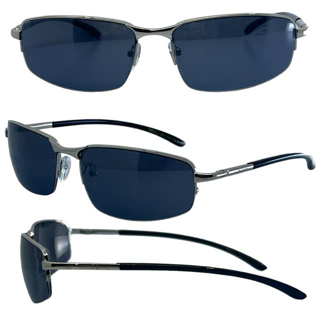 Men's Wrap around sports Semi-Rimless Xloop Mirrored Sunglasses Silver Black Smoke Lens X-Loop 8xl1246-xloop-sports-sunglasses-semi-rimless-_8_2109e3c1-699d-4c9c-90a5-a9f77d493736