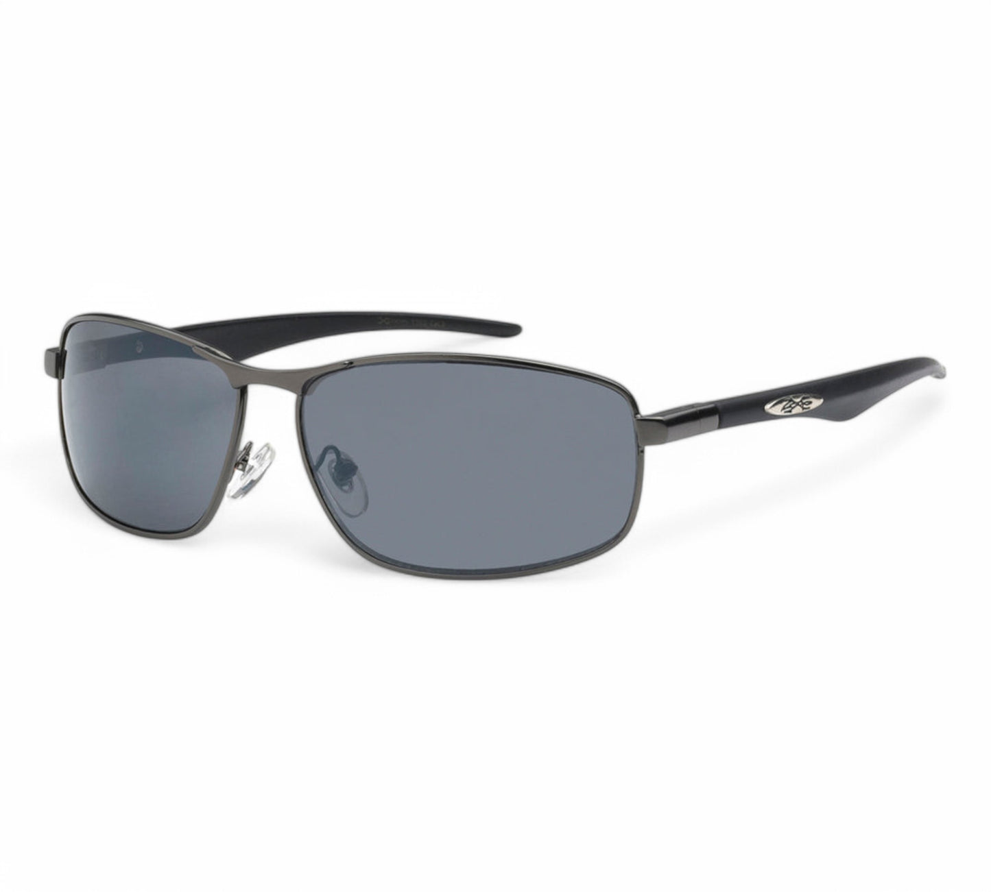 Men's Wrap around sports Metal Xloop Mirrored Sunglasses