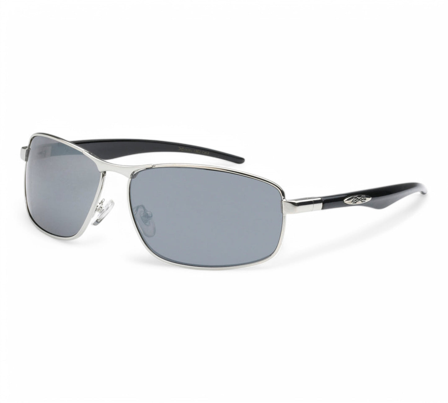 Men's Wrap around sports Metal Xloop Mirrored Sunglasses