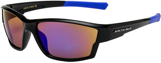 Arctic Blue Anti-Glare Blue Mirrored Sports Sunglasses Arctic Blue AB-51-4