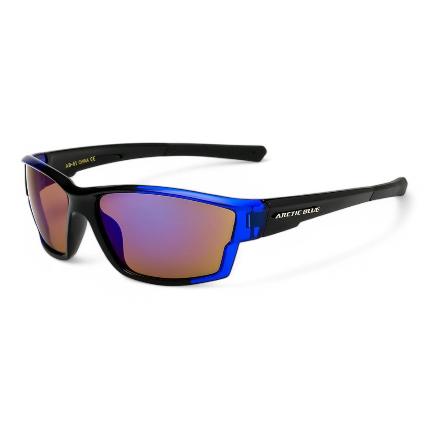 Arctic Blue Anti-Glare Blue Mirrored Sports Sunglasses