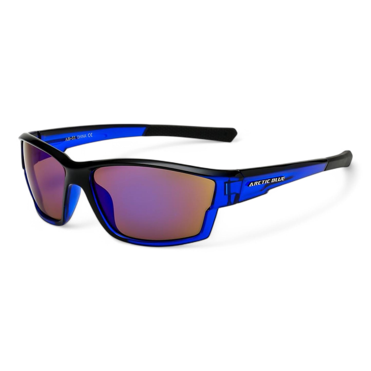 Arctic Blue Anti-Glare Blue Mirrored Sports Sunglasses