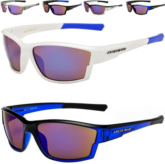 Arctic Blue Anti-Glare Blue Mirrored Sports Sunglasses Arctic Blue AB-51-Arctic-Blue-sports-sunglasses