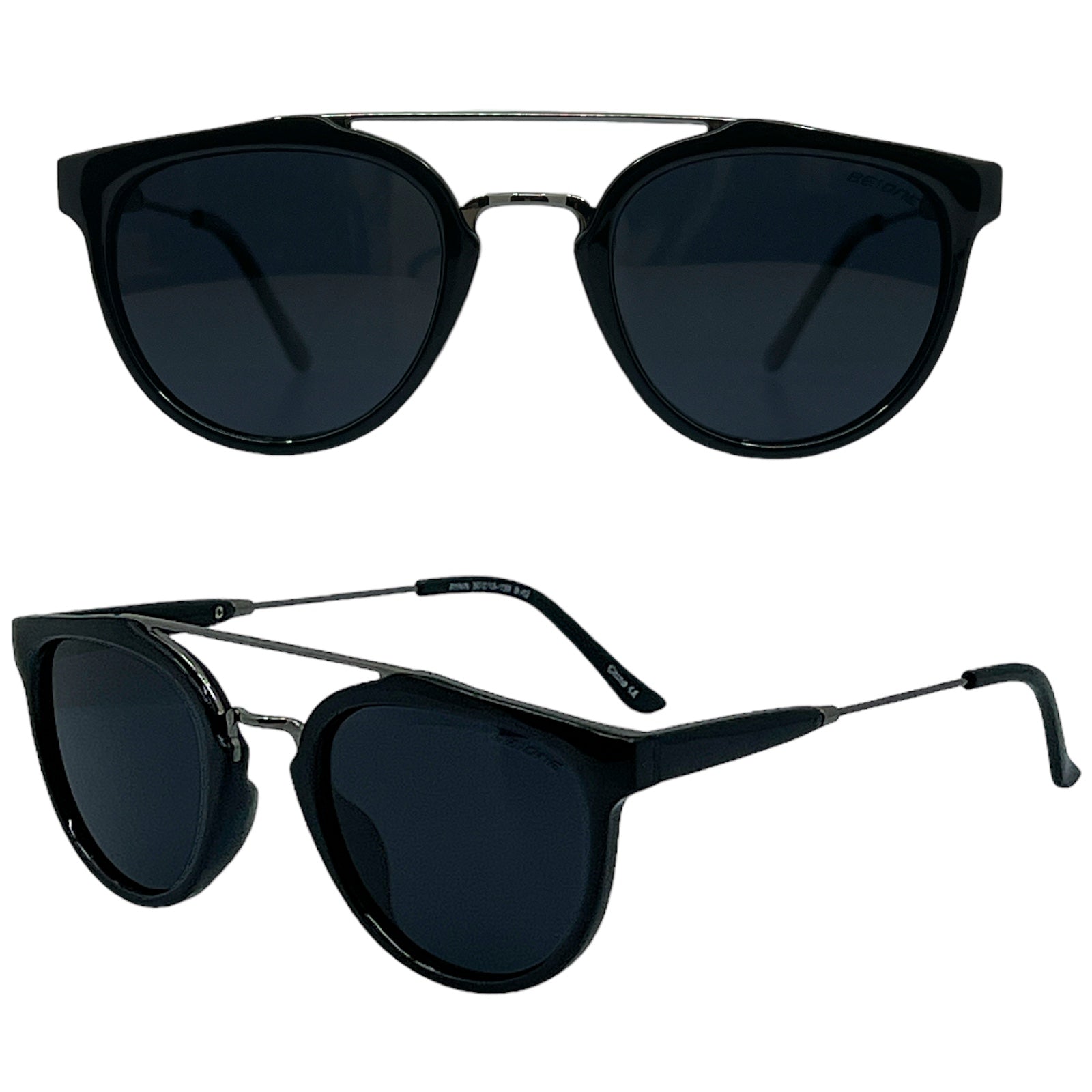 Black Polarized Round Mirror Sunglasses Unisex BeOne B1PL-Ryan-Round-polarized-sunglasses_3