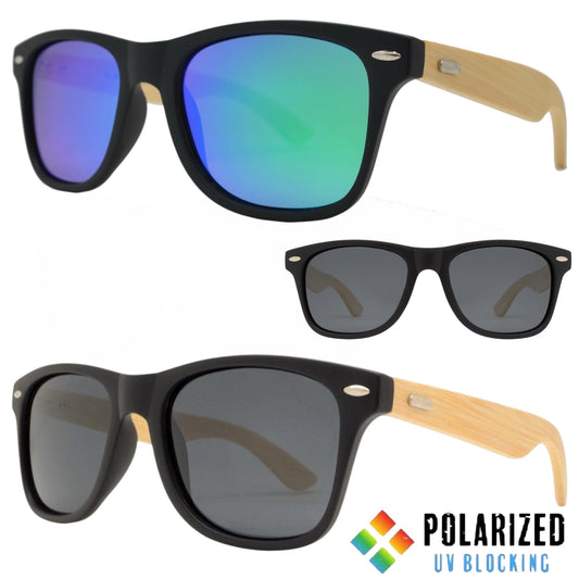 Polarized Bamboo Wood Sunglasses | UV Protection Eco Specs F11851D8-8FA1-42EA-A808-5223944CA49B {{ color }}