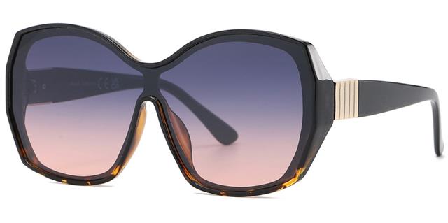Oversized Flat Top Shield Sunglasses one piece mask flat lens for Men and Women Black & Dark Tortoise/Black/Purple & Pink Lens Unbranded FC5807e_71544545-7e1b-48b3-8c3e-87260fe27749