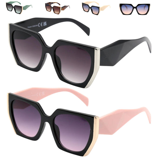 Geometric Cat Eye Sunglasses for Women