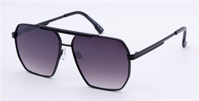 Unisex Small Metal Pilot Sunglasses with Flat Lens and Flat Top Black Black Smoke Lens Unbranded FC6554_6_1fb38193-f9c3-4d72-bffa-abd945a734eb