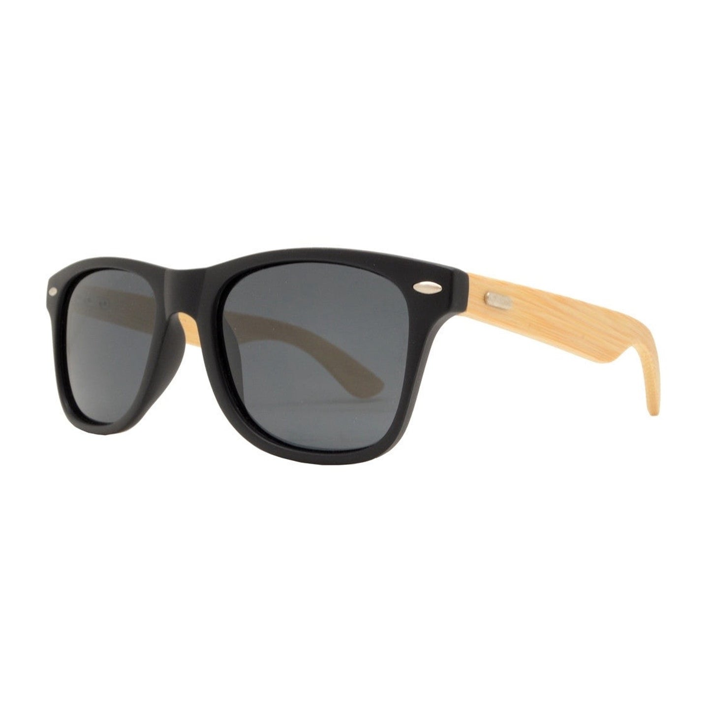 Polarized Bamboo Wood Sunglasses | UV Protection Eco Specs IMG-0612 Black Smoke Polarized {{ color }}