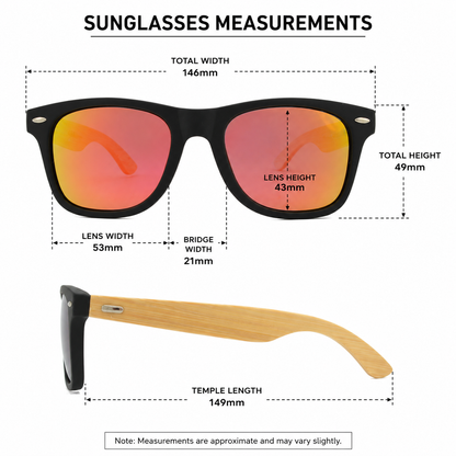 Polarized Bamboo Wood Sunglasses | UV Protection Eco Specs IMG-0617 {{ color }}