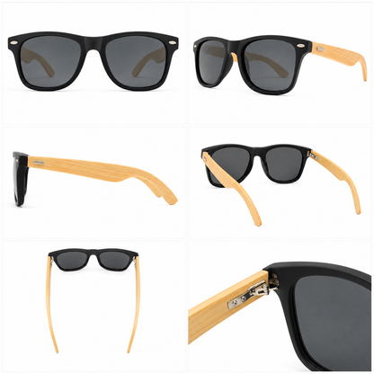Polarized Bamboo Wood Sunglasses | UV Protection Eco Specs IMG-0618 {{ color }}