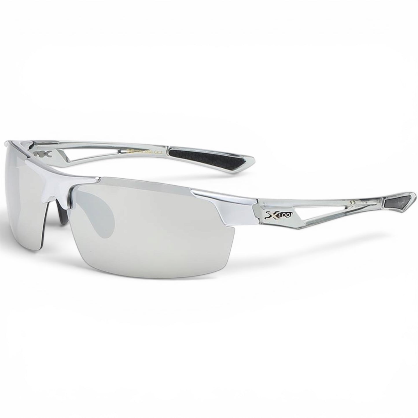 XLoop Sport Wrap Sunglasses – Lightweight Performance Eyewear for Active Lifestyles X-Loop IMG-0697 Silver Mirror Lens {{ color }}