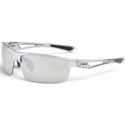 XLoop Sport Wrap Sunglasses – Lightweight Performance Eyewear for Active Lifestyles X-Loop IMG-0697 Silver Mirror Lens {{ color }}