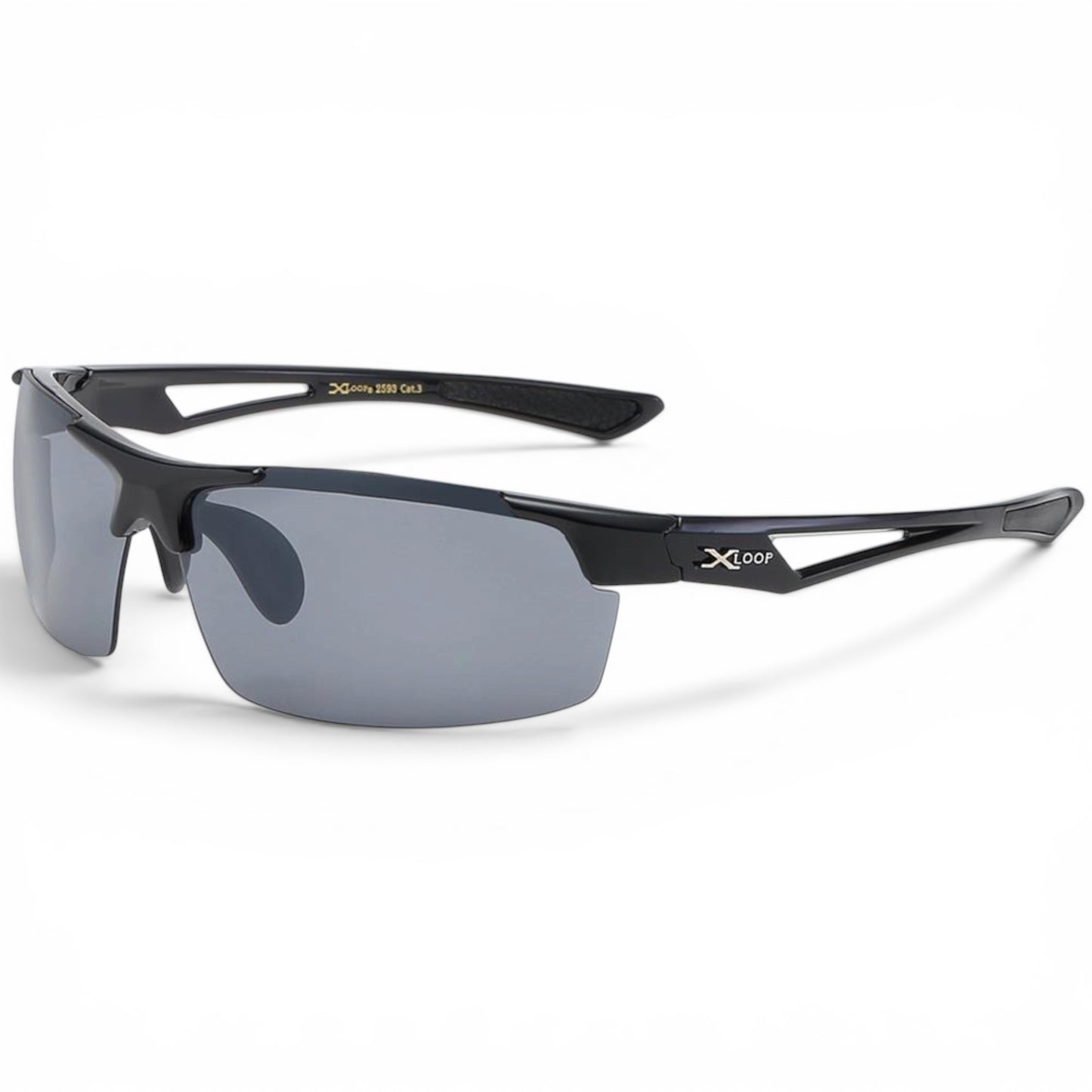 XLoop Sport Wrap Sunglasses – Lightweight Performance Eyewear for Active Lifestyles X-Loop IMG-0701 Black Black Black Lens {{ color }}