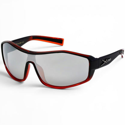 XLoop Sports Wrap Sunglasses – UV400 Shield Lens X-Loop IMG-0714 Black Red {{ color }}