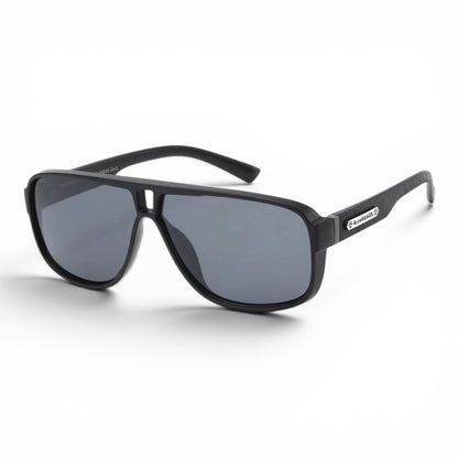 Biohazard Wood Effect Pilot Shield Style Sunglasses – Retro Oversized UV400 Fashion Eyewear Biohazard IMG-0787 {{ color }}