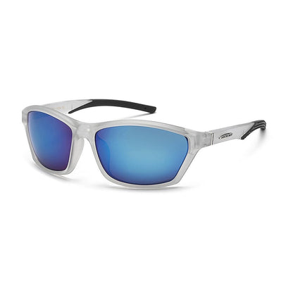 Arctic Blue Sports Sunglasses UV400 Protection Blue Mirror Lens Lightweight Outdoor Eyewear