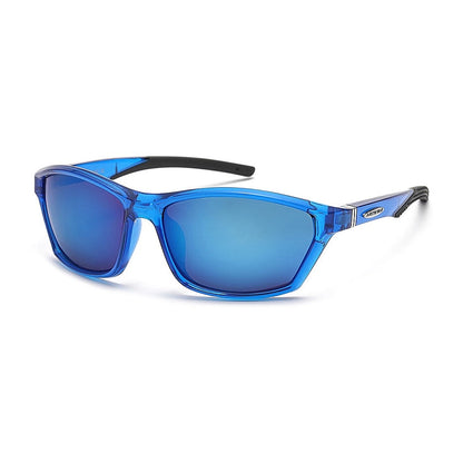 Arctic Blue Sports Sunglasses UV400 Protection Blue Mirror Lens Lightweight Outdoor Eyewear