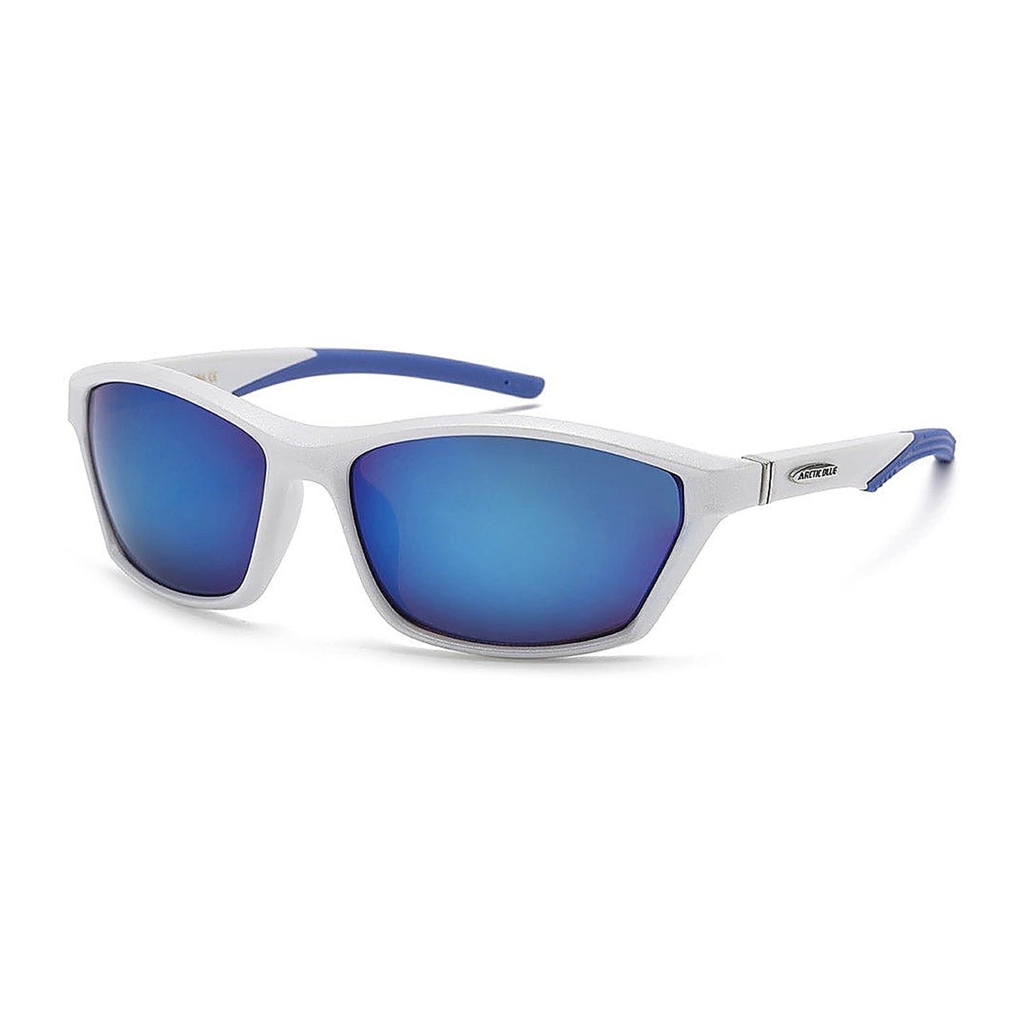 Arctic Blue Sports Sunglasses UV400 Protection Blue Mirror Lens Lightweight Outdoor Eyewear