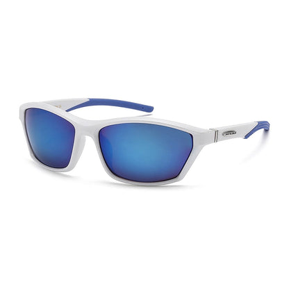 Arctic Blue Sports Sunglasses UV400 Protection Blue Mirror Lens Lightweight Outdoor Eyewear