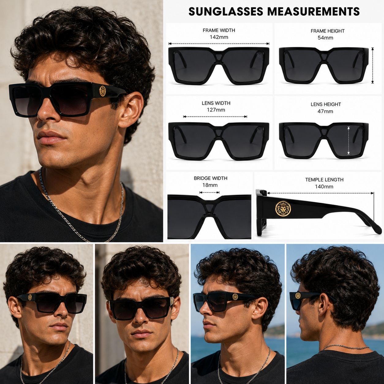Kleo small Square Fashion Sunglasses – UV400 Protection- unisex Kleo IMG-1046 {{ color }}