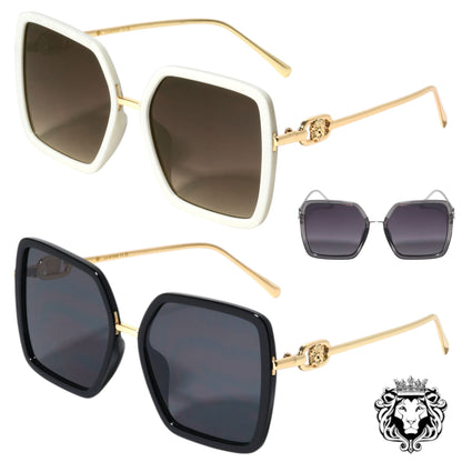 Oversize Square Shield Butterfly Sunglasses