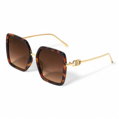 Oversize Square Shield Butterfly Sunglasses