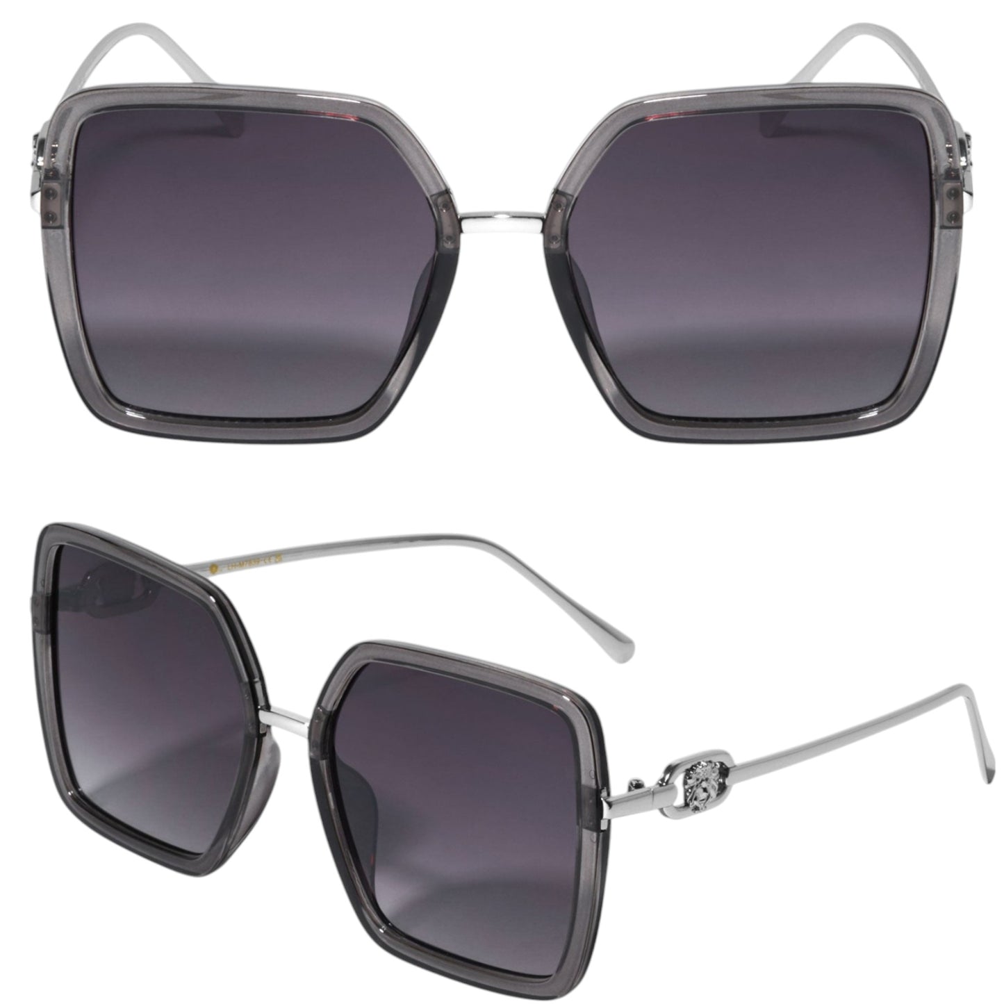 Oversize Square Shield Butterfly Sunglasses