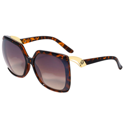 women's butterfly Oversized Kleo Shield Sunglasses UV400 Kleo LH-P4030-lion-head-butterfly-sunglasses-03 Brown Gold Brown Gradient {{ color }}